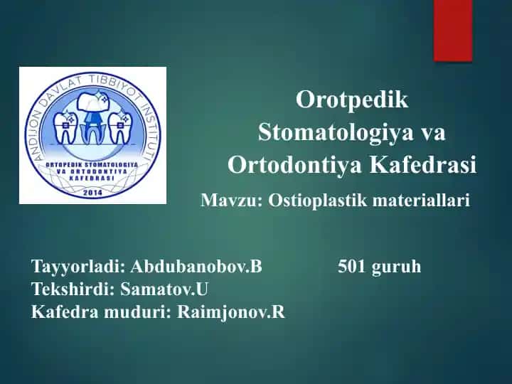 Ostioplastik materiallar
