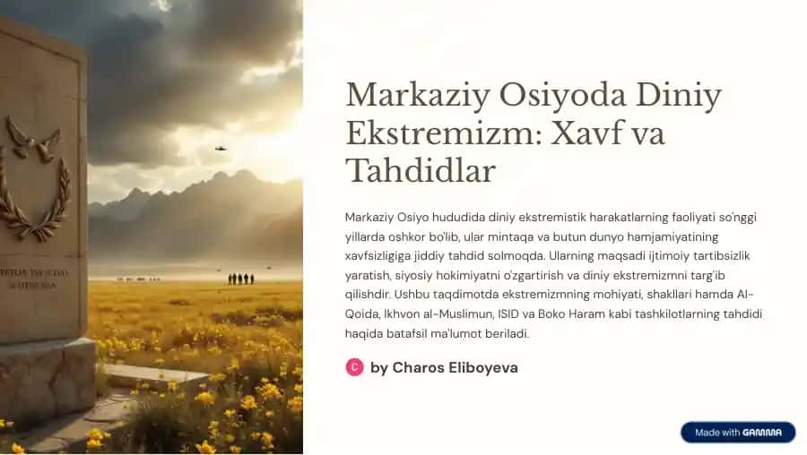 Diniy Ekstremizm: Mohiyati va Turlari