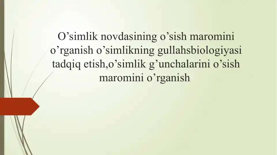 O‘simlik novdasining o‘sishi va uning biologik ahamiyati