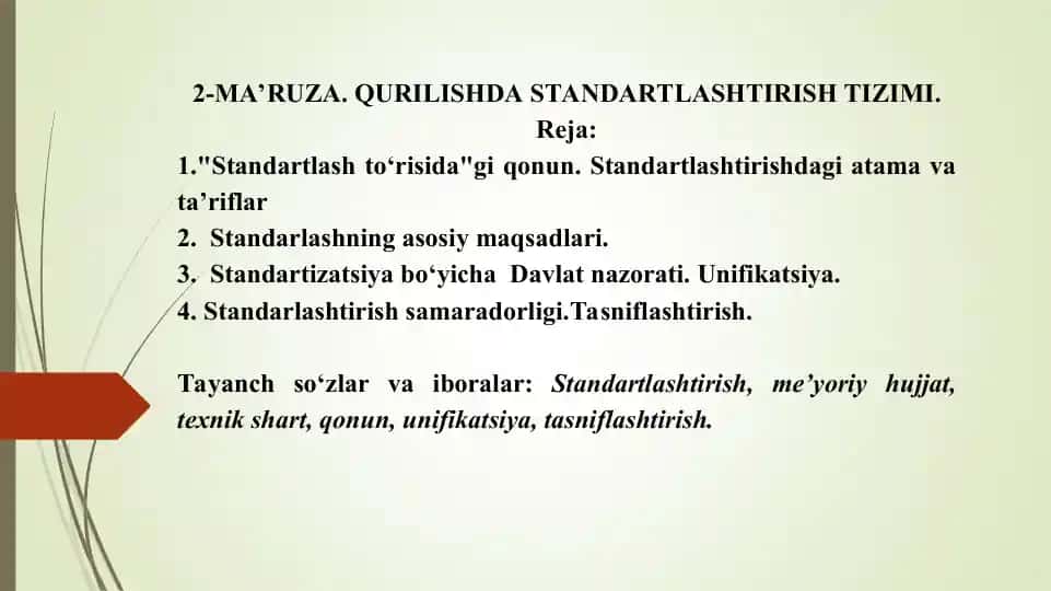 Standartlashtirish tizimi
