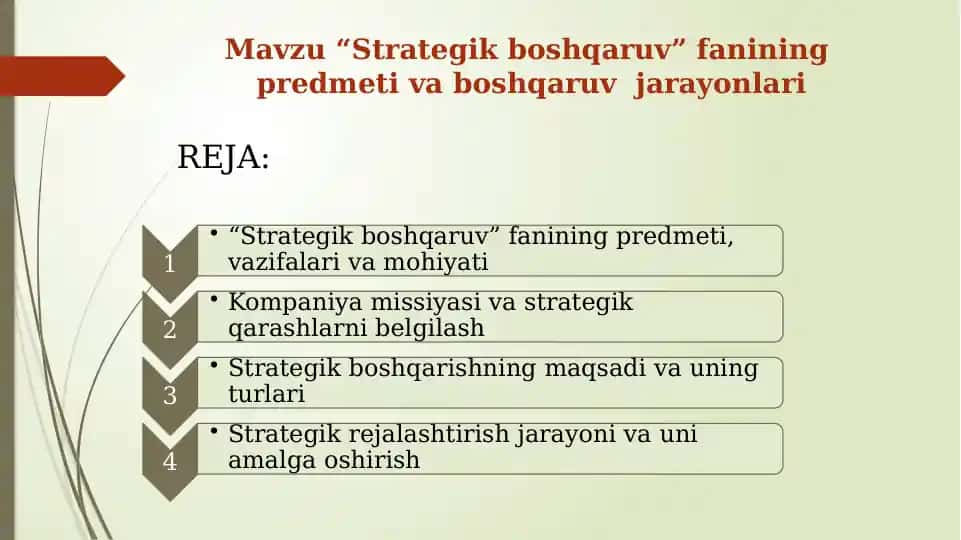 Strategik boshqaruv