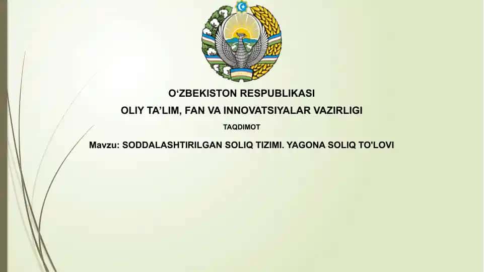 Soddalashtirilgan soliq tizimi