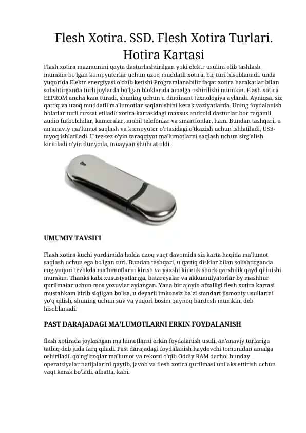 Flash Xotira