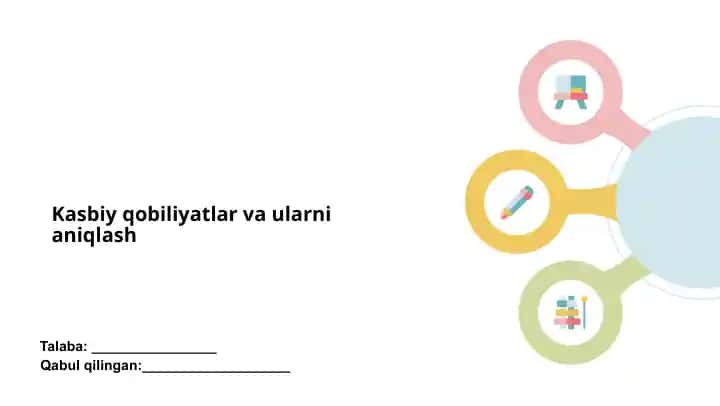 Kasbiy qobiliyatlar va ularni aniqlash