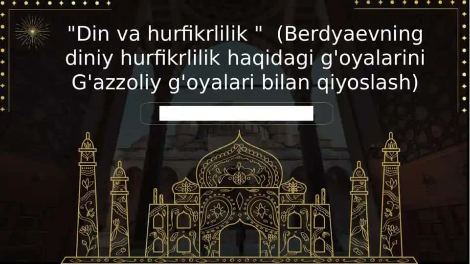 Din va hurfikrlilik oyalari bilan giyoslash