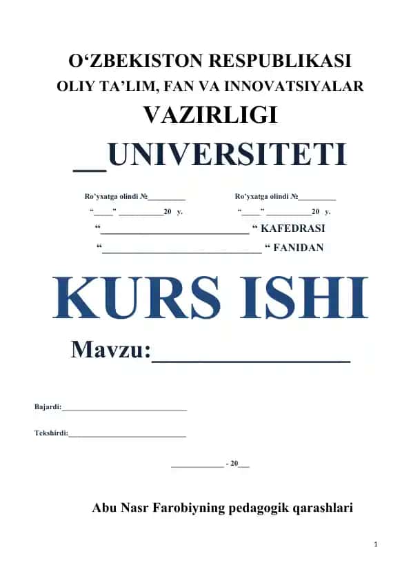 Abu Nasr Farobiyning pedagogik qarashlari