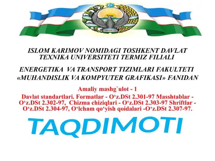 Davlat standartlari va formatlar