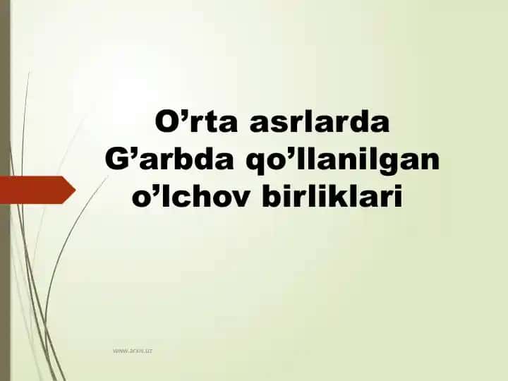 Og'irlik o'lchov birliklari