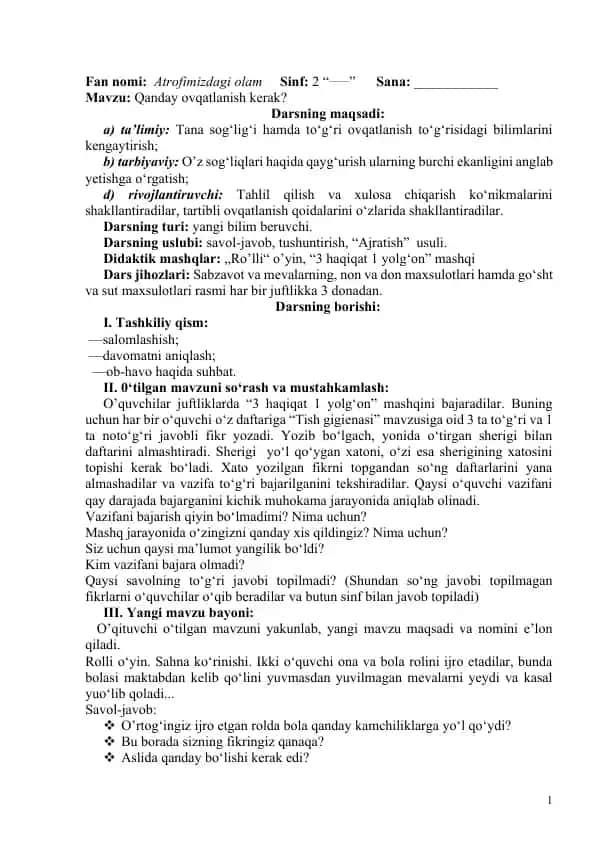 Atrofimizdagi olam