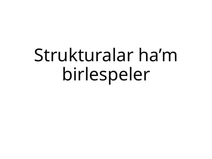 Strukturalar ha’m birlespeler