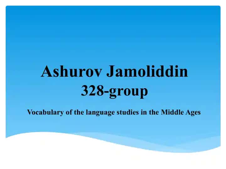 Vocabulary of the language studies in the Middle Ages