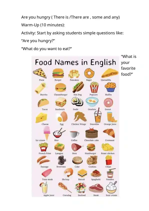 Food Vocabulary - Meat, Fruit, Fish, Vegetables