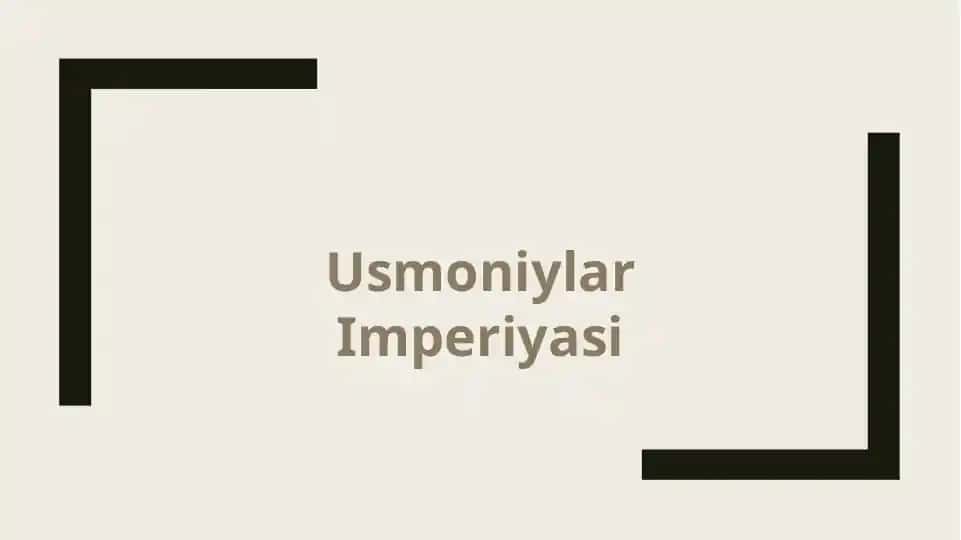 Usmoniylar Imperiyasi