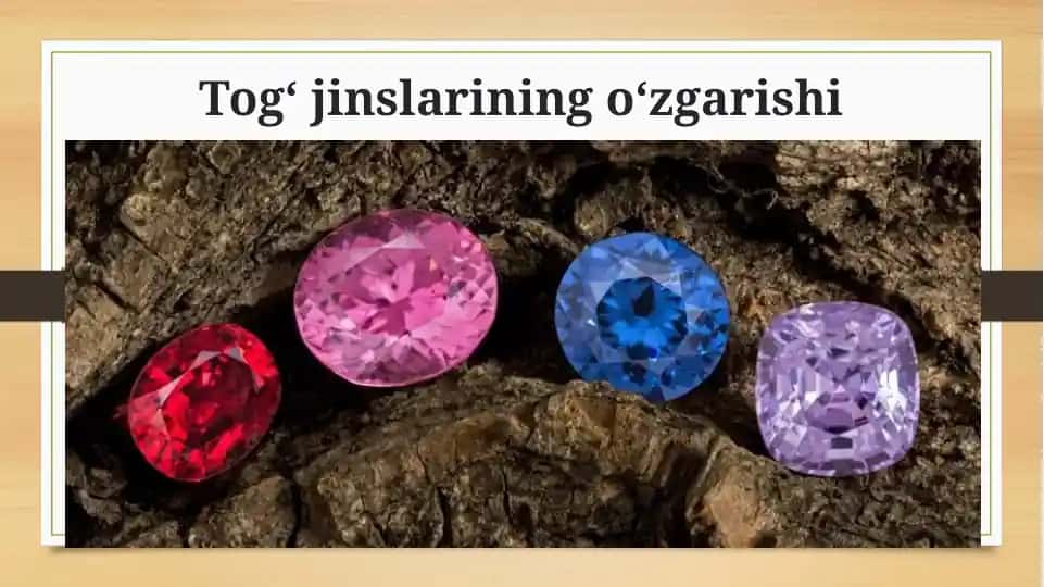 Tog‘ jinslarining o‘zgarishi