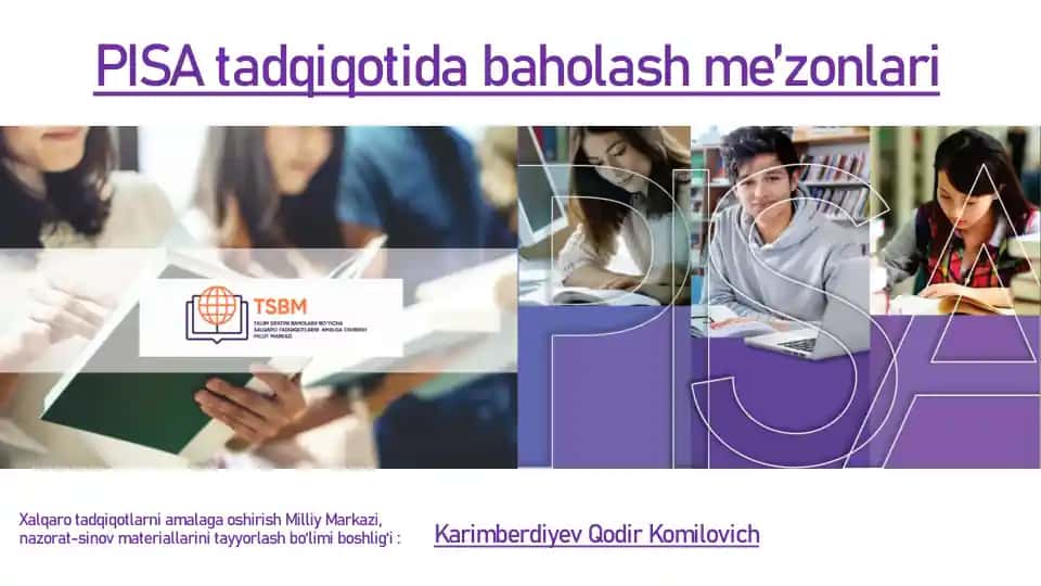 PISA tadqiqotida baholash me’zonlari