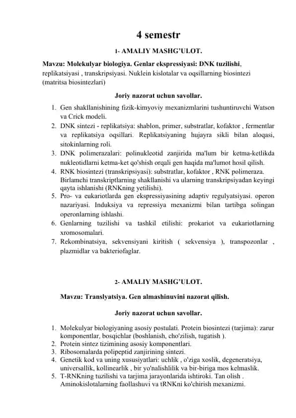 Molekulyar biologiya