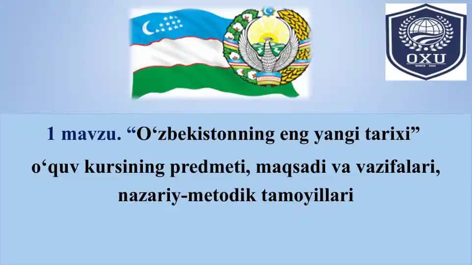O‘zbekistonning eng yangi tarixi