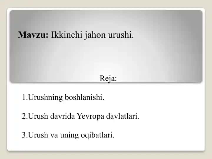 Ikkinchi jahon urushi