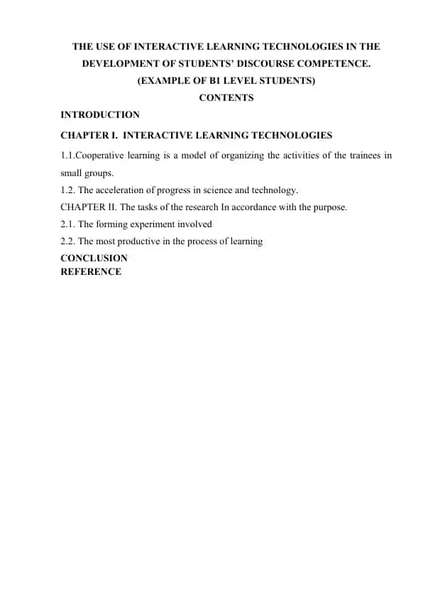 Interactive Learning Technologies in Development of Students’ Discourse Competence