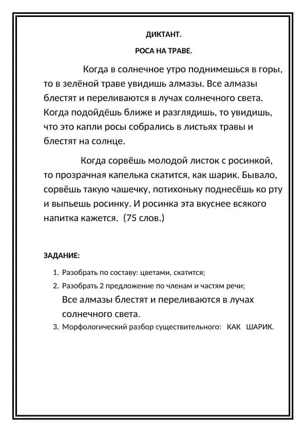 Роса на траве