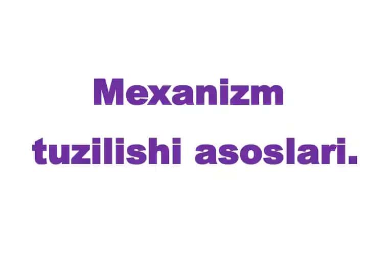 Mexanizm
