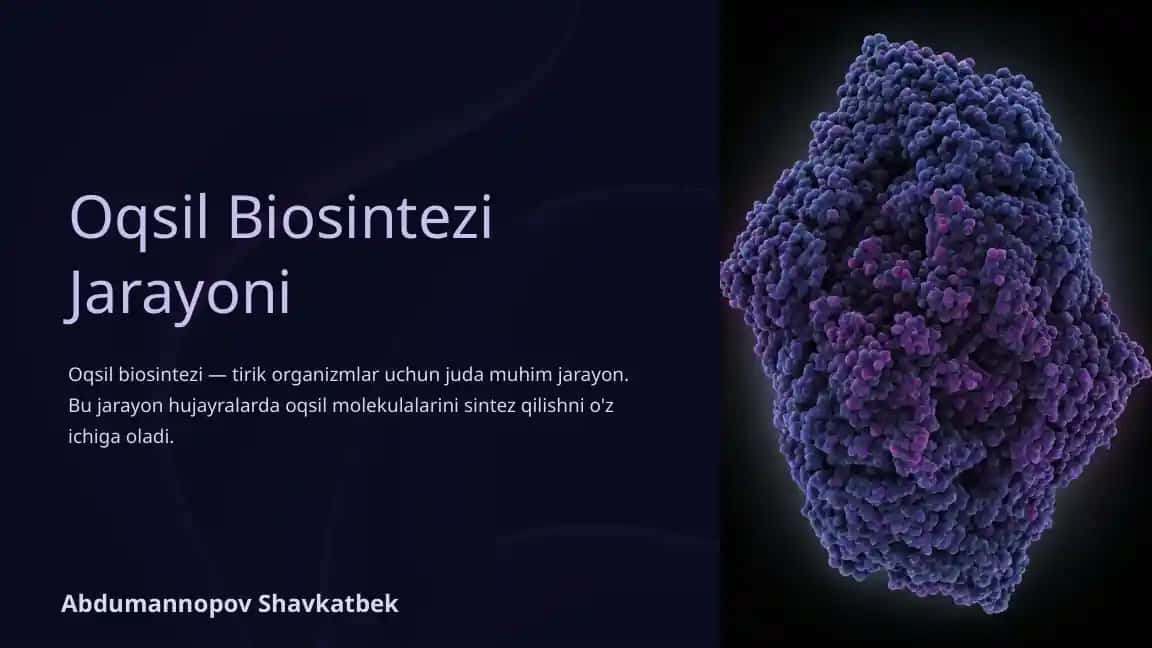 Oqsil Biosintezi Jarayoni