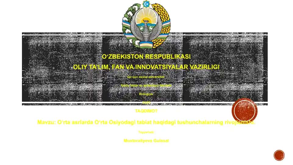 Oʻrta asrlarda Oʻrta Osiyodagi tabiat haqidagi tushunchalarning rivojlanishi