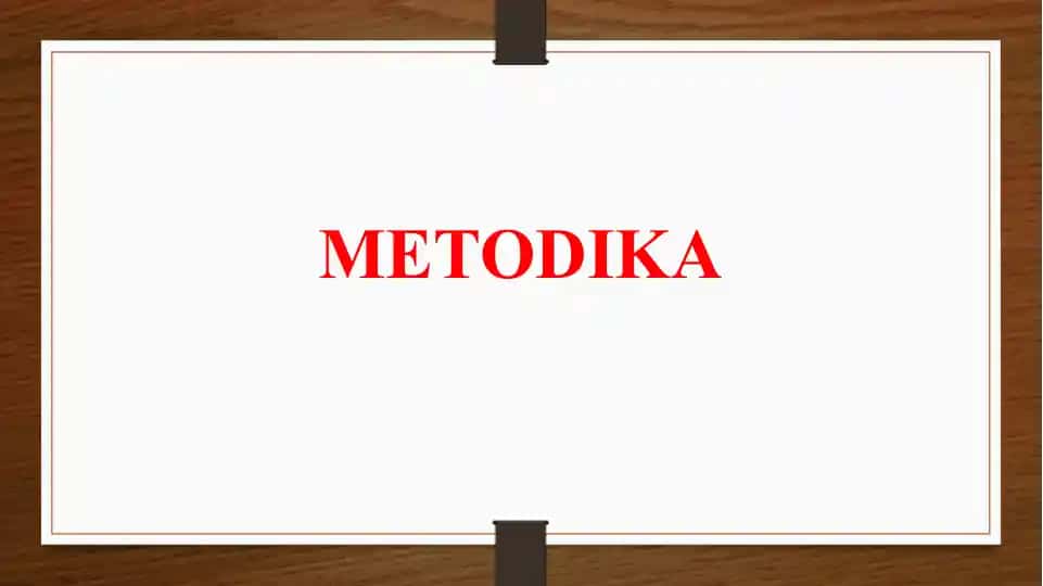 METODIKA