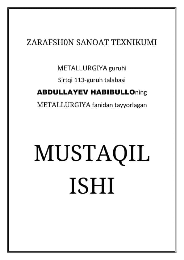 Oltin ishlab chiqarishdagi metallurgik jarayonlarning qoʻllanilishi