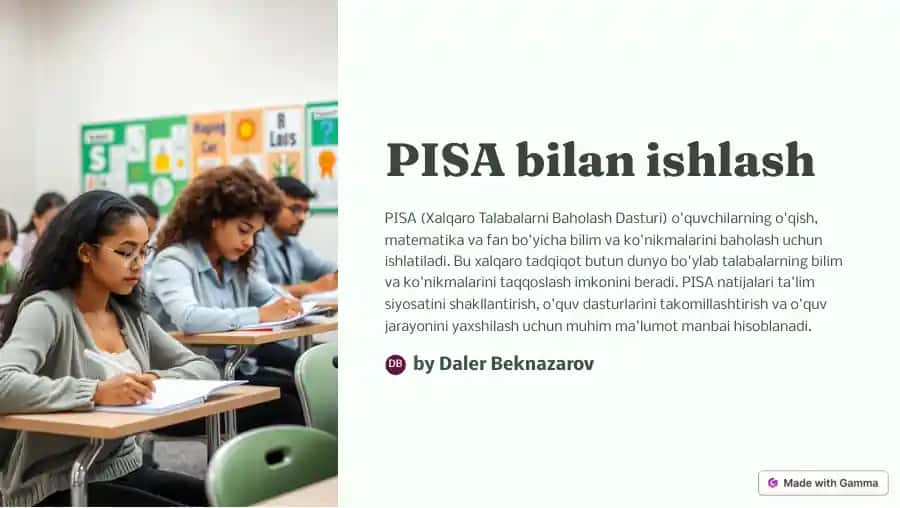 PISA (Xalqaro Talabalarni Baholash Dasturi)