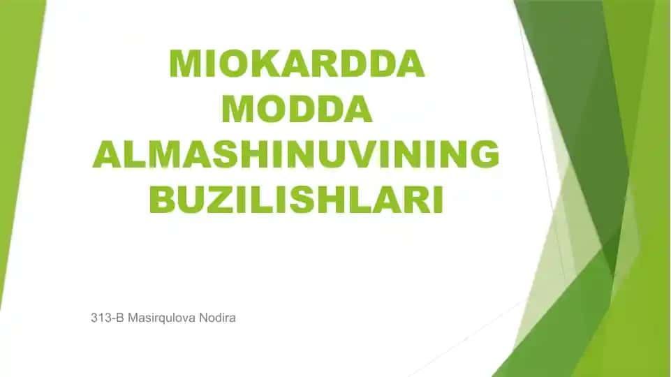 Miokardda modda almashinuvining buzilishlari