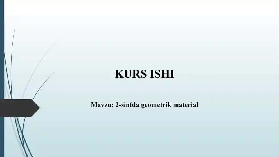 2-sinfda geometrik material