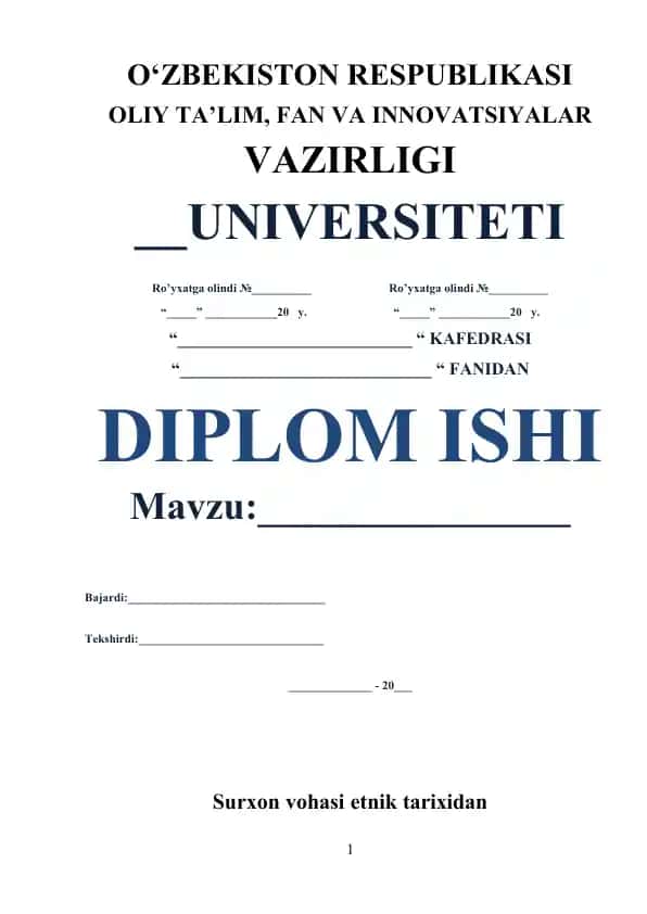 Surxon Vohasi Etnik Tarixi va Madaniyati