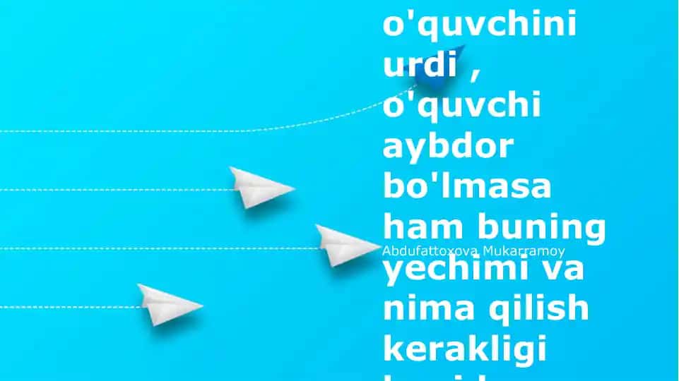 Muammoni Hal Qilish Yo'llari