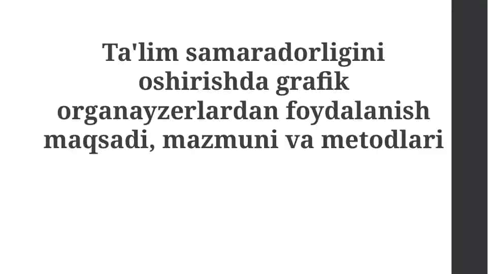 Grafik tashkilotchilarning maqsadi va mazmuni