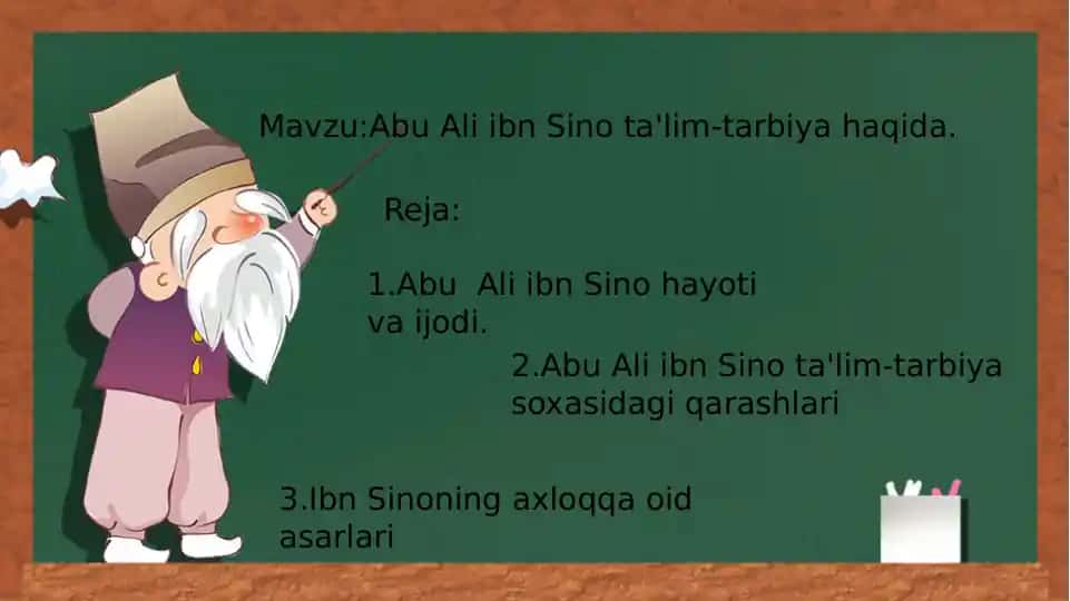 Abu Ali ibn Sino ta'lim-tarbiya