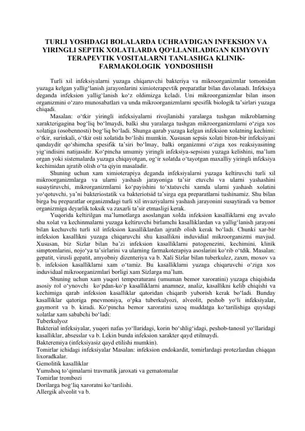 Kimyoviy terapevtik vositalar