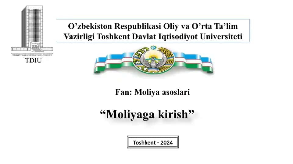 Moliyaga kirish