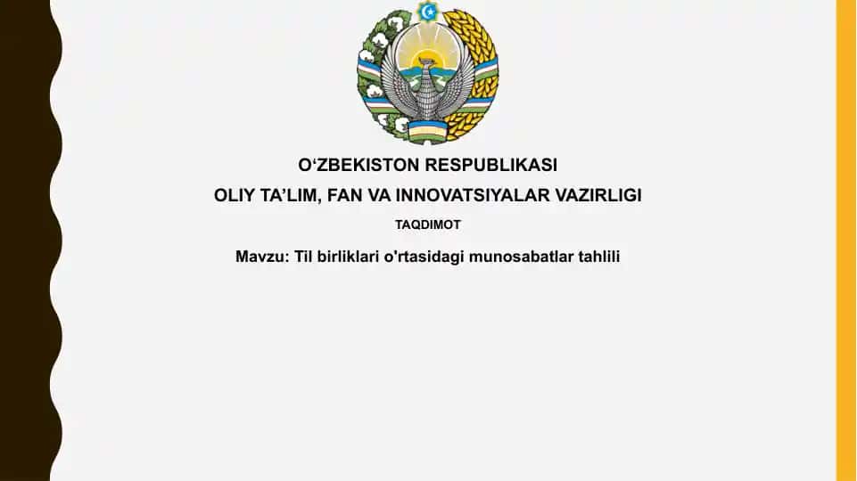 Tilbirliklario'rtasidagimunosabatlartahlili