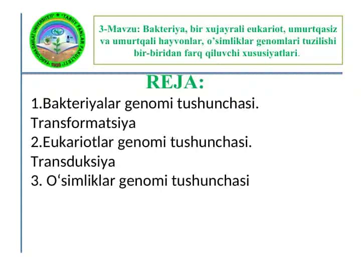 Genomika tushunchasi