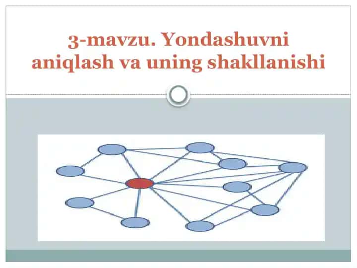 Yondashuvni aniqlash va uning shakllanishi