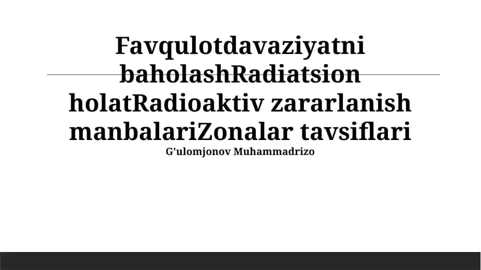 Radiatsion holat