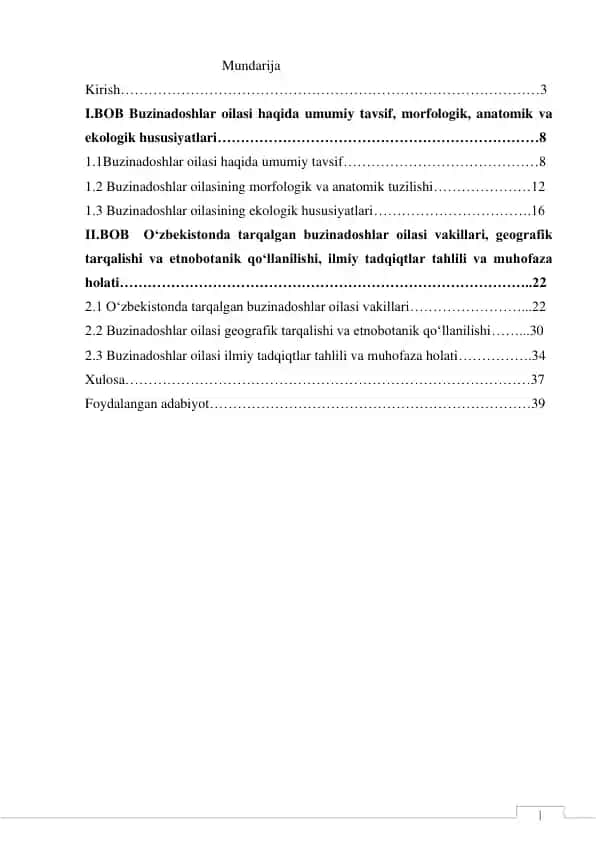 Buzinadoshlar (Buzinadosh o'simliklari)