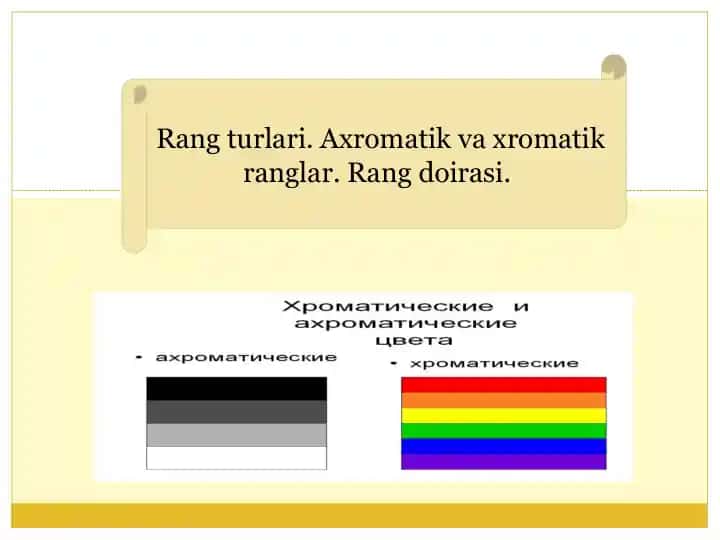 Axromatikvaxromatikranglar
