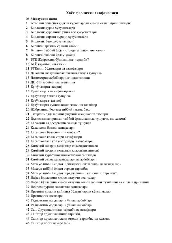 Biologik kurolni himoya qilish prinsiplari