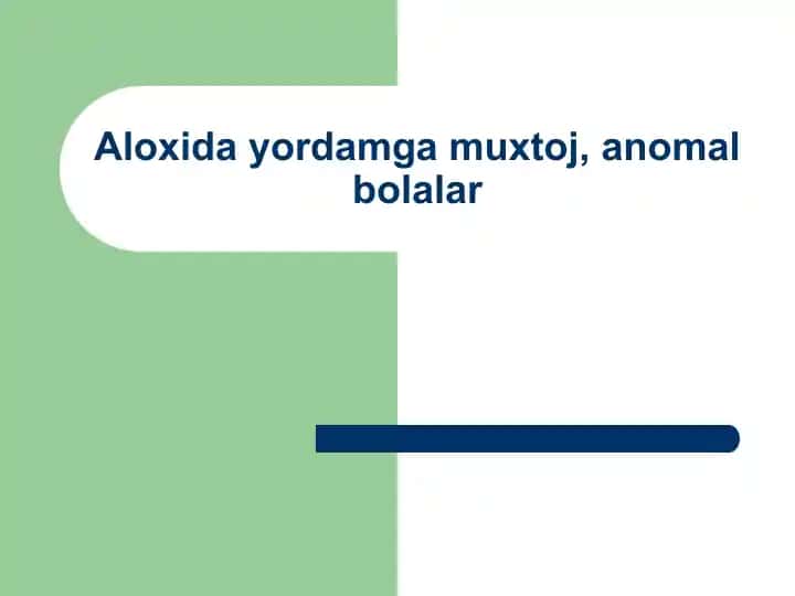 Anomaliyalar va Yordam