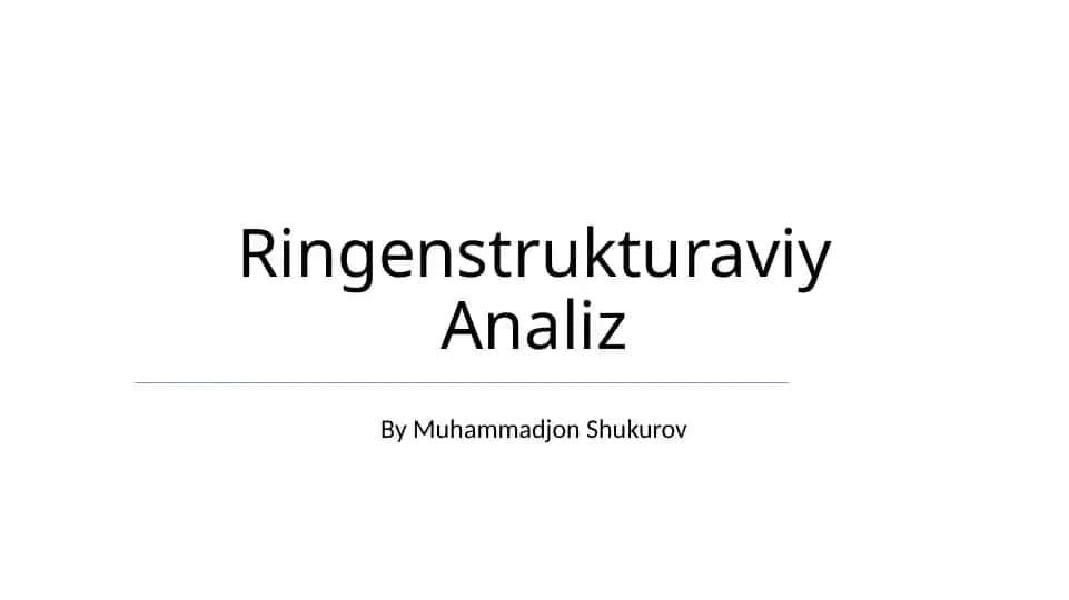 Ringenstrukturaviy Analiz