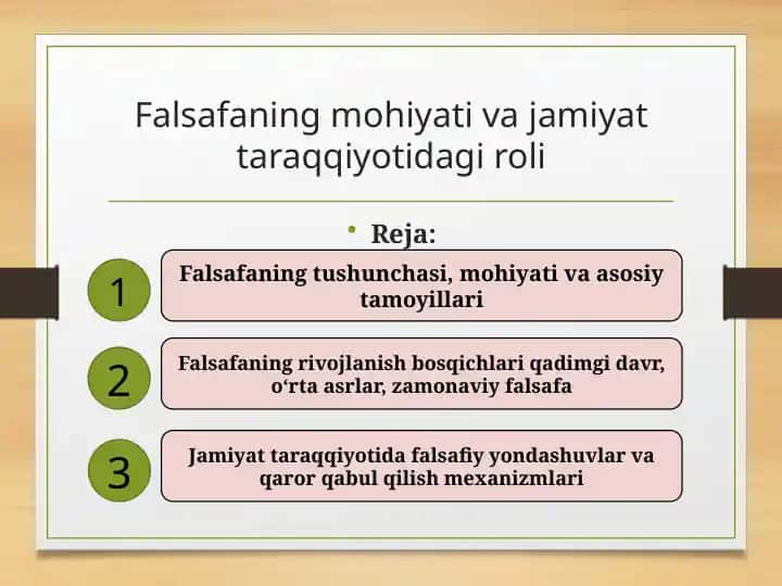 Falsafaning mohiyati va jamiyat taraqqiyotidagi roli