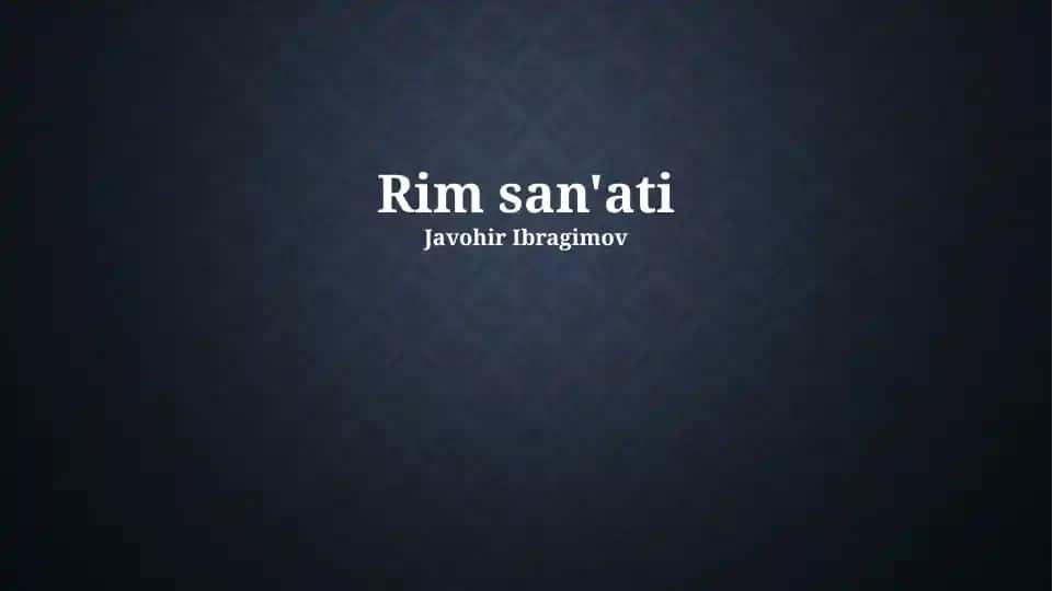 Rim san'ati