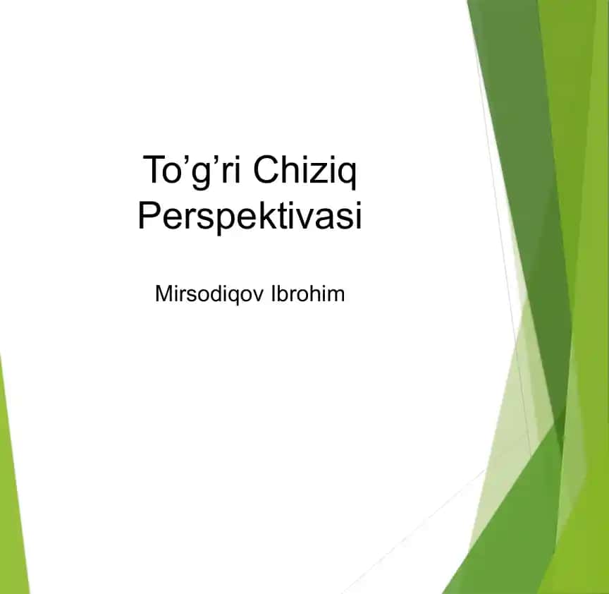 To’g’ri Chiziq Perspektivasi